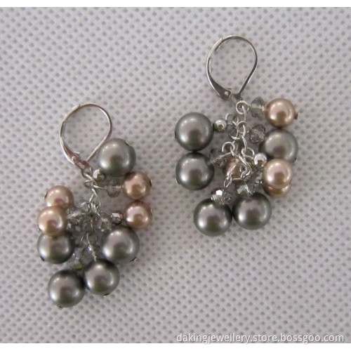 Grape Shaped Shell Pearl Earring (EP99)